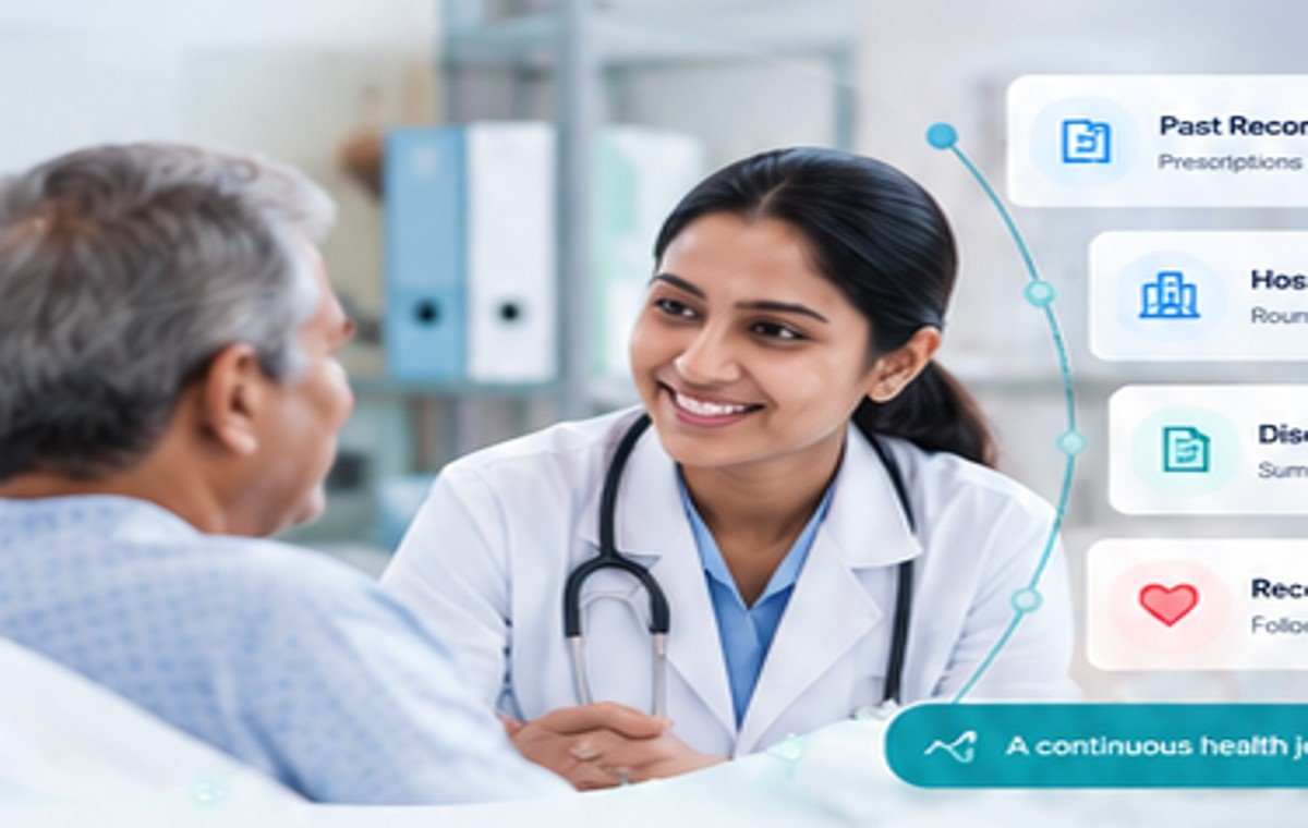 Clinician speaking with a patient